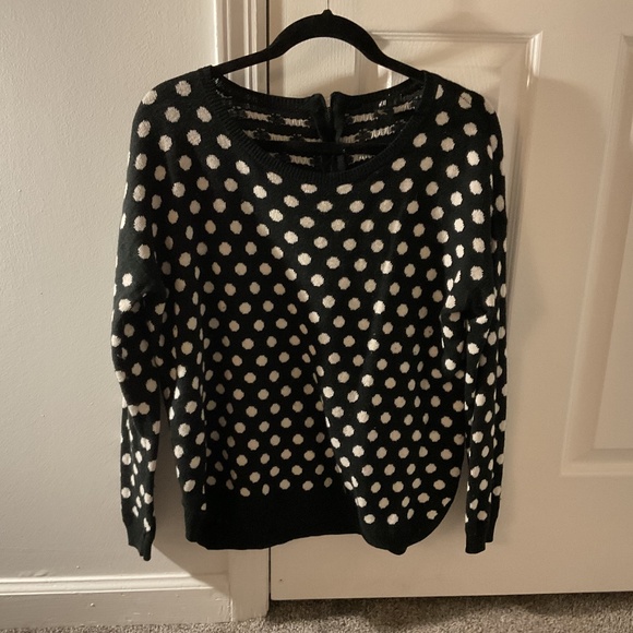 H&M black/white polka dot sweater - Picture 1 of 3